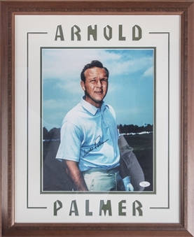 Arnold Palmer Signed & 11 x 14 Framed Display (JSA)